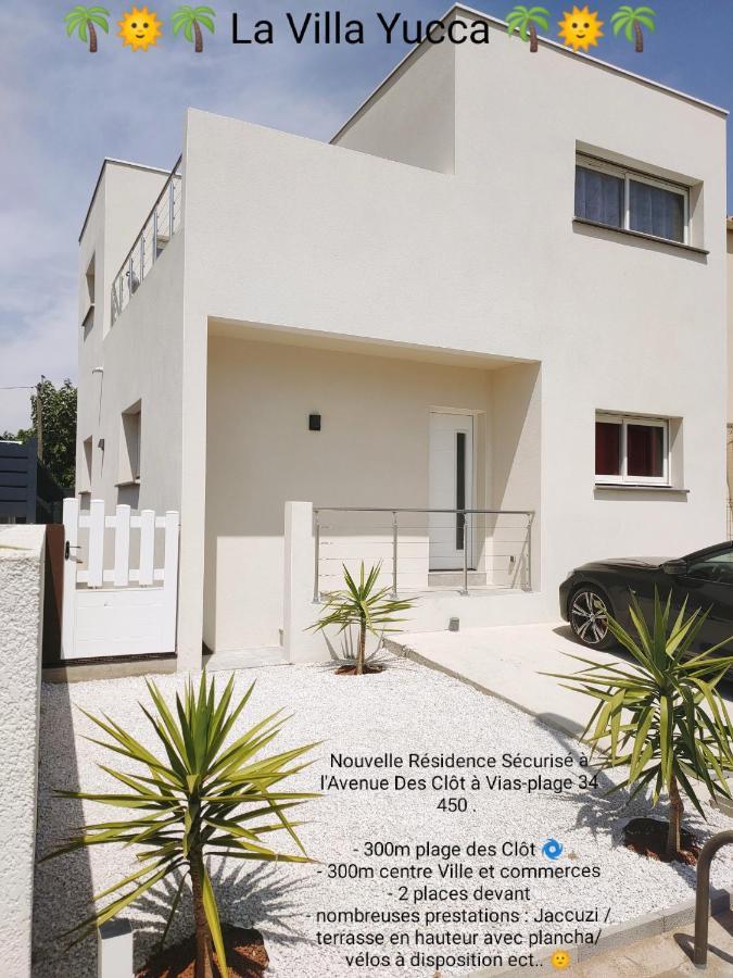 La Villa Yucca Vias Plage - 300M Plage Et Centre Eksteriør billede